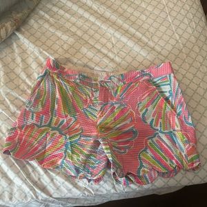 Lilly Pulitzer cotton pink floral the buttercup short 10